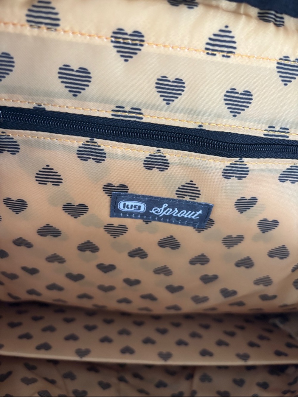 Lug Sprout travel bag/backpack. Black with yellow stitching. Like new. - Picture 11 of 12